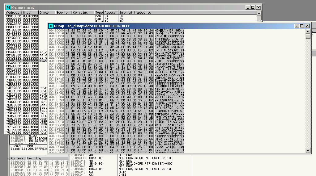 OllyDbg Harness - Data Section